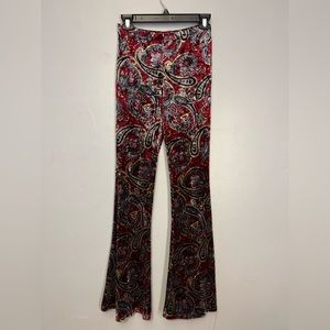 Fuzzy, multi color , wide leg pants
